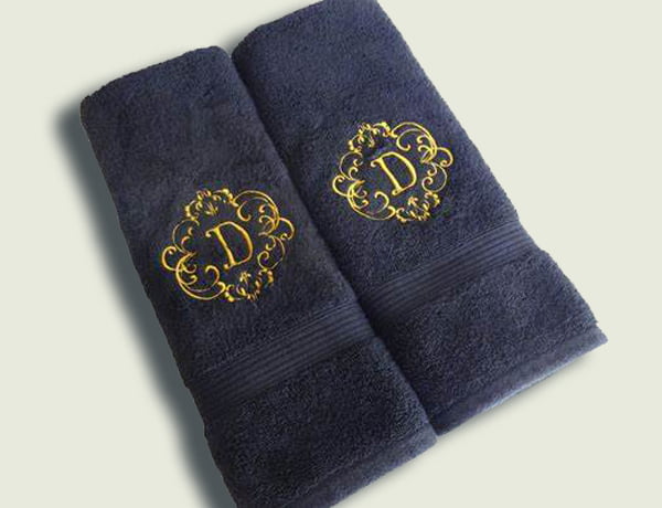 Embroidered towel is available.