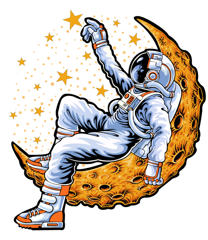 Vector Art is available in astronaut design.