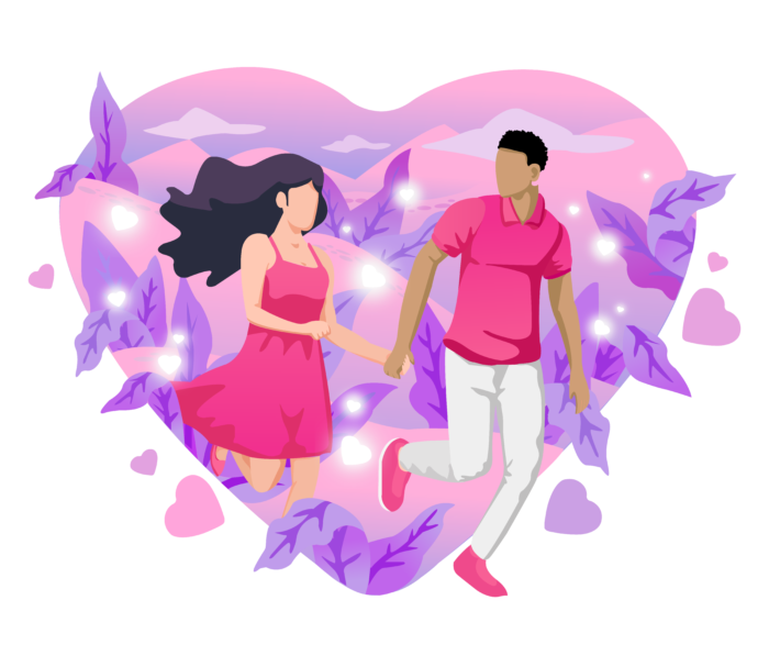 Vector Art is available for valentine couple.