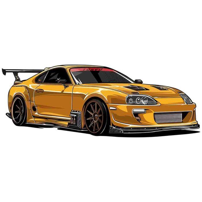 It is a beautiful vector Gold Supra.